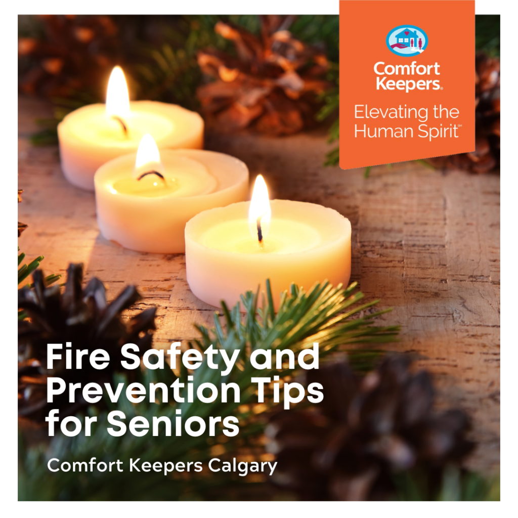 Candles lit on a mantle | Fire Safety and Prevention Tips for Seniors | BLOG POST | Comfort Keepers Calgary