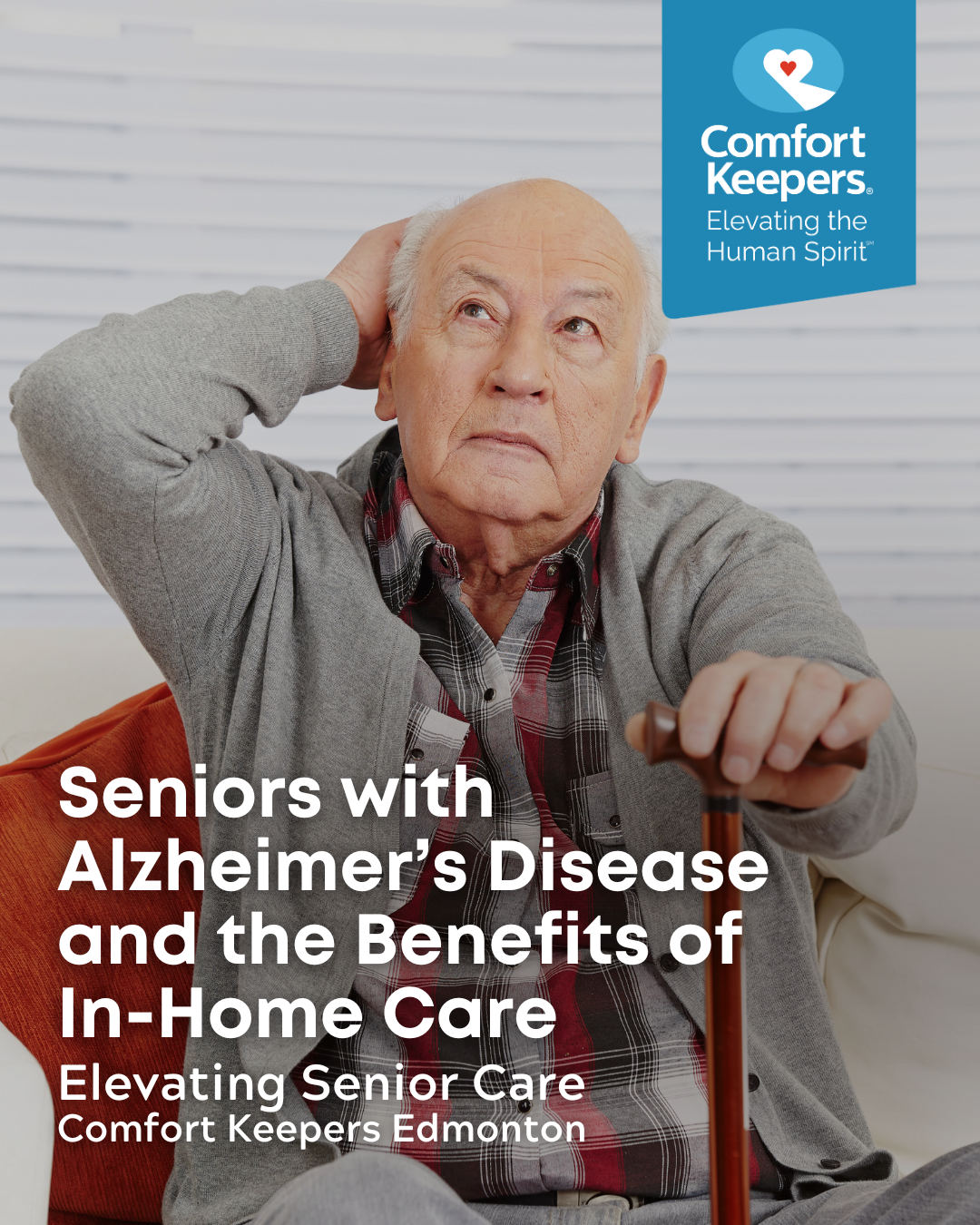 Senior male scratches head in wonderment | Seniors with Alzheimer’s Disease and the Benefits of In-Home Care | Comfort Keepers Edmonton | BLOG POST