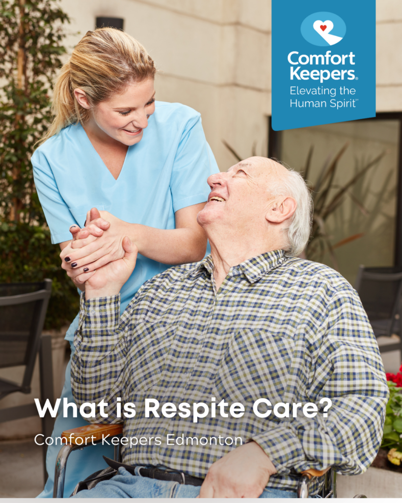 Senior male with Respite Care provider | What is Respite Care? | Comfort Keepers Edmonton | BLOG POST
