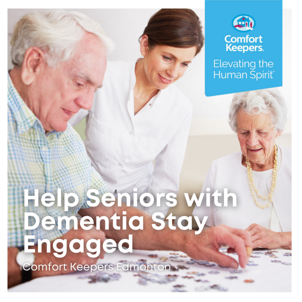 Senior Playing with Puzzle | Help Seniors with Dementia Stay Engaged | BLOG POST | Comfort Keepers Edmonton