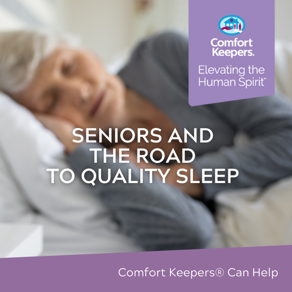 Senior woman sleeping in bed | Seniors and the Road to Quality Sleep | BLOG POST | Comfort Keepers Edmonton