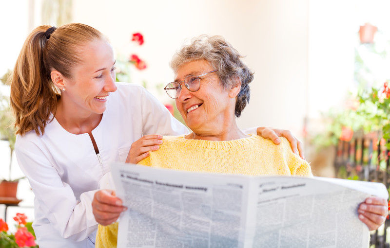 Senior woman with caregiver | Healthy Aging | Comfort Keepers Edmonton | BLOG POST