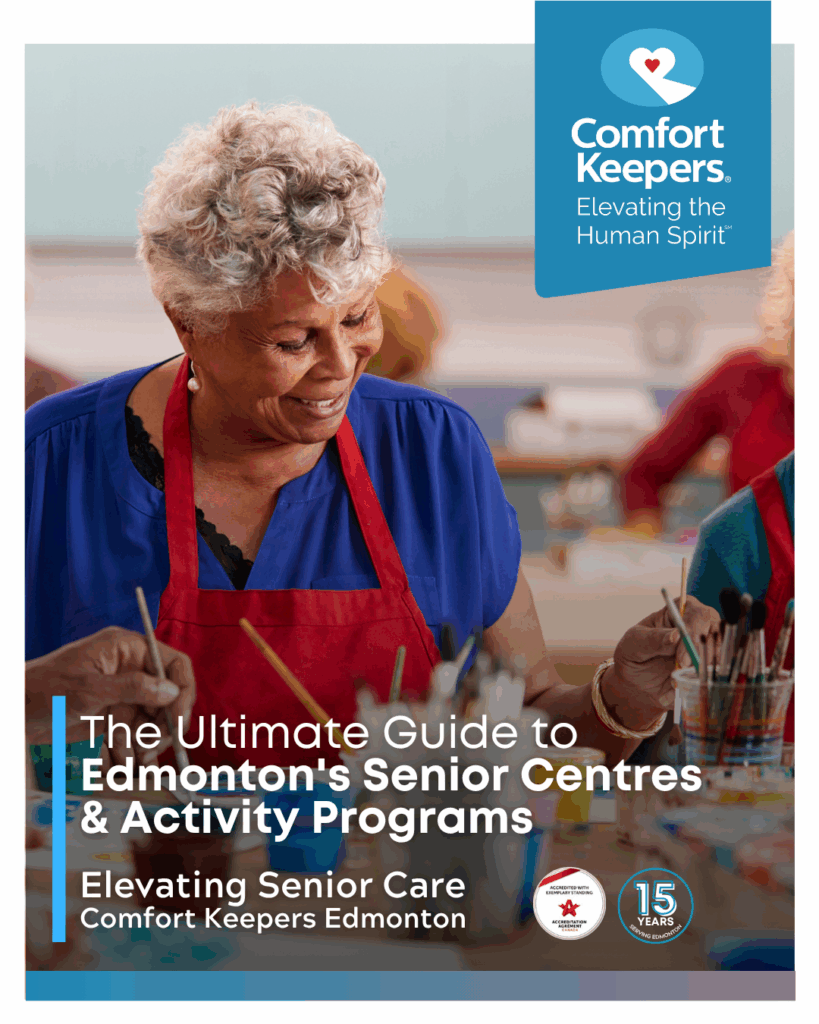 Senior woman enjoying craft time | The Ultimate Guide to Edmonton's Senior Centres & Activity Programs | Comfort Keepers Edmonton | BLOG POST