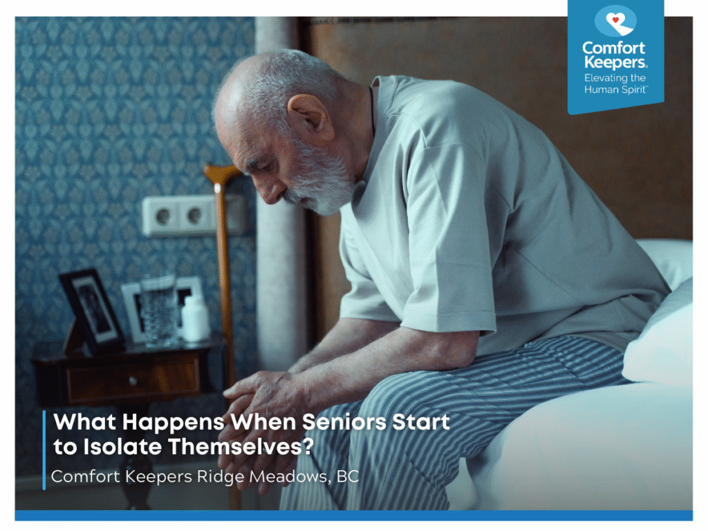 A senior male sits on the edge of his bed, slouched over | What Happens When Seniors Start to Isolate Themselves? | Comfort Keepers Ridge Meadows