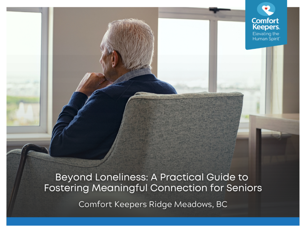 A senior man sitting alone stares out the window | Comfort Keepers Ridge Meadows