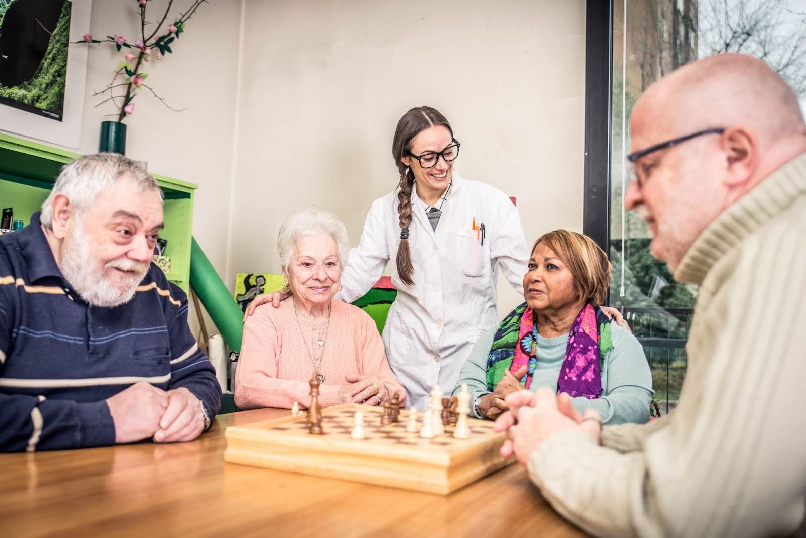"Senior woman with dementia receiving supportive in-home care during sundowning in Guelph"