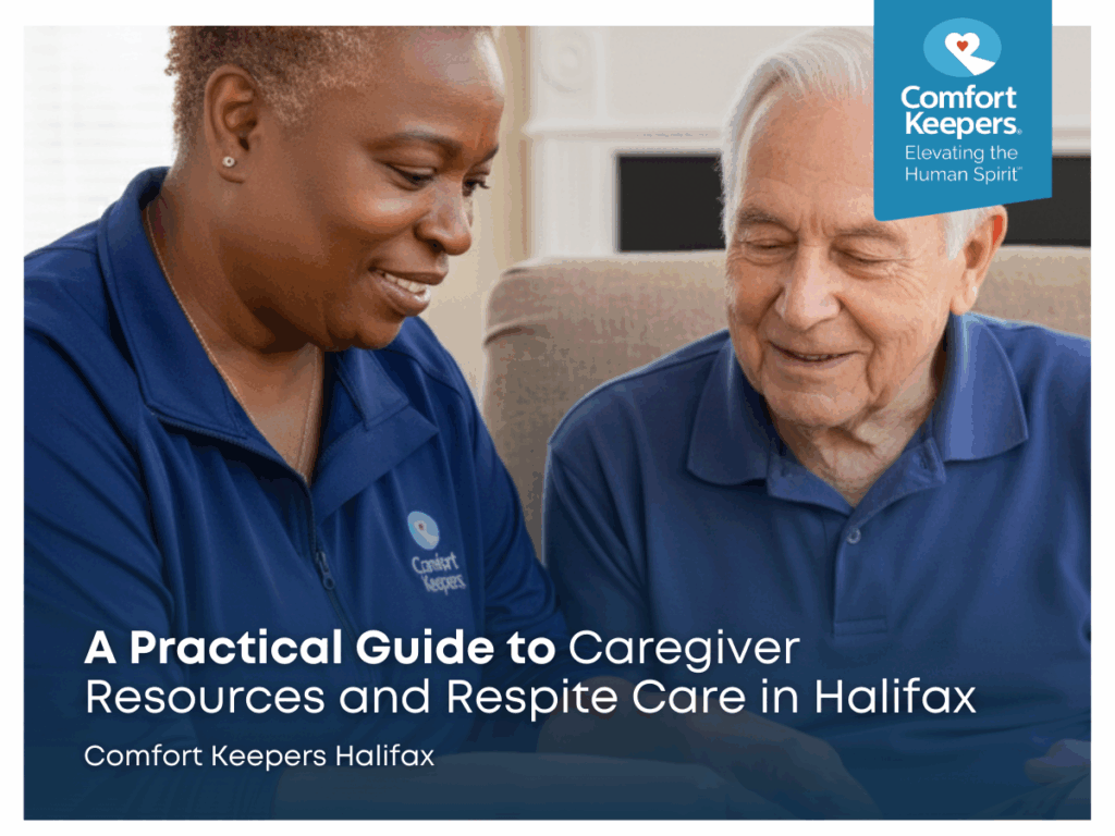 A senior with caregiver | A Practical Guide to Caregiver Resources and Respite Care in Halifax | Comfort Keepers Halifax
