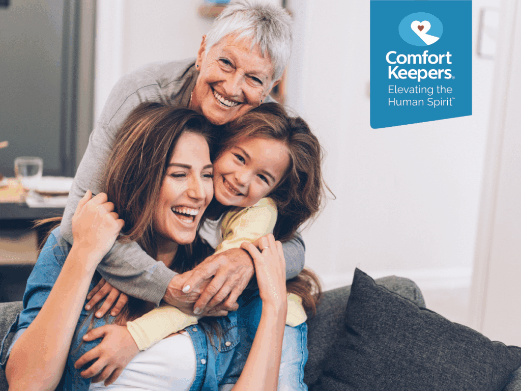 A senior woman with daughter and granddaughter | Conversations with Canadian Seniors: Passing on Wisdom from Generation to Generation | Comfort Keepers North and West Vancouver