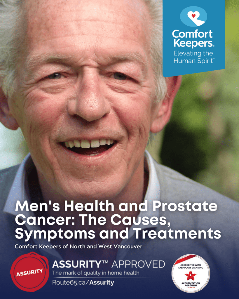 Senior male outside smiling | Men's Health and Prostate Cancer: The Causes, Symptoms and Treatments | Comfort Keepers North Vancouver and West Vancouver | BLOG POST