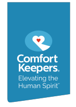 Comfort Keepers Parksville's new logo featuring home care services for the elderly in Nanaimo, Parksville, Qualicum Beach, Beaver Creek, and Port Alberni.