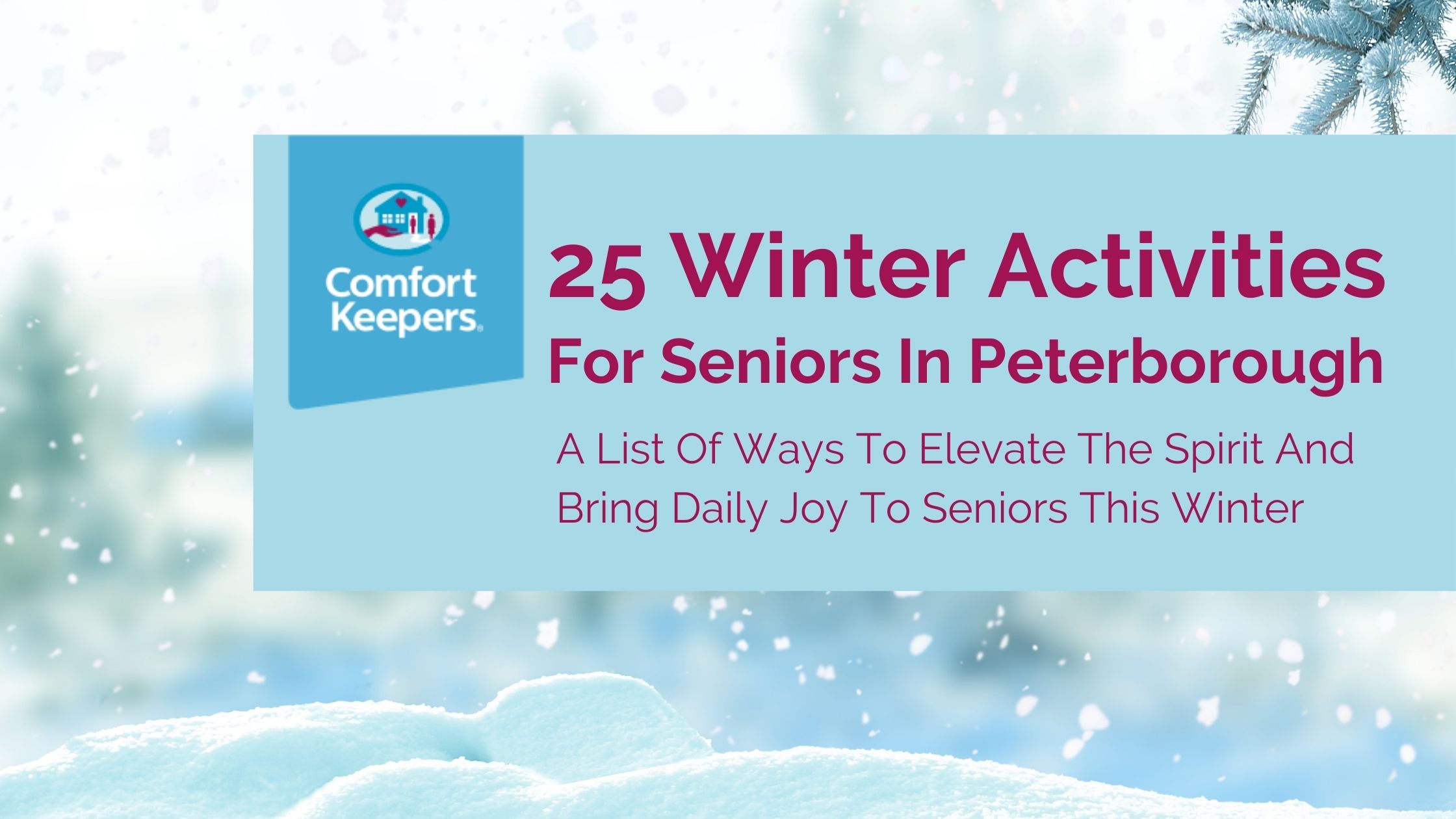 25 Winter Activities for Seniors Comfort Keepers Peterborough