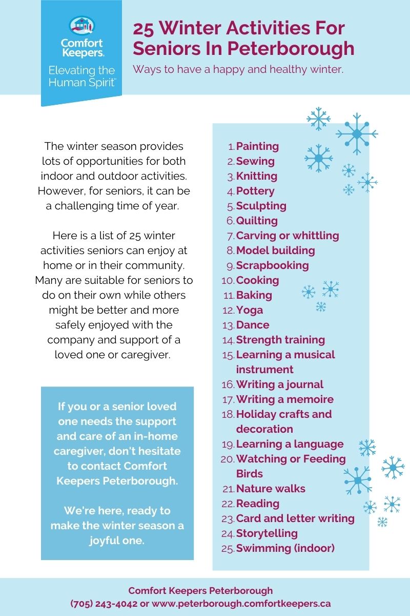 25 Winter Activities for Seniors in Peterborough