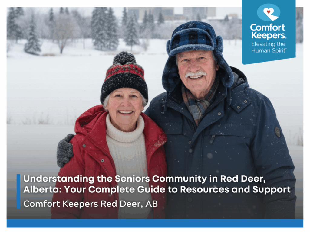 A senior couple enjoying a winter's day outside | Understanding the Seniors Community in Red Deer, Alberta: Your Complete Guide to Resources and Support | Comfort Keepers Red Deer