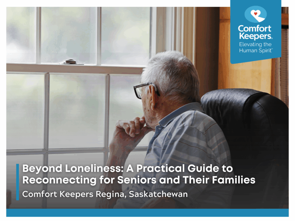A senior male sits in a chair and looks out the window | Beyond Loneliness: A Practical Guide to Reconnecting for Seniors and Their Families | Comfort Keepers Regina