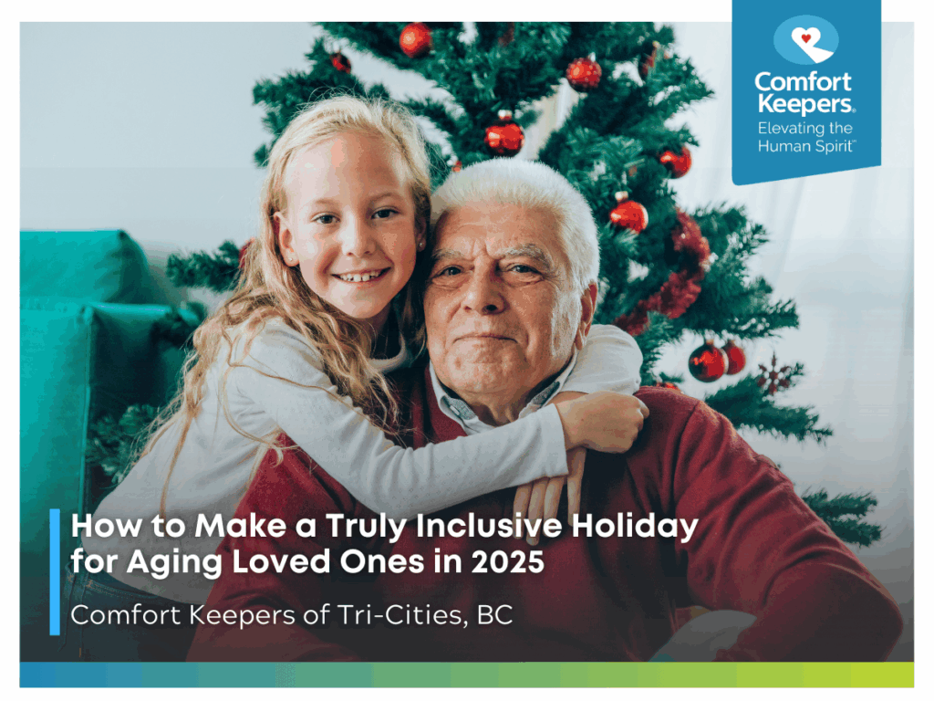 A grandpa embraced by his grandchild | How to Make a Truly Inclusive Holiday for Aging Loved Ones in 2025 | Comfort Keepers Tri-Cities