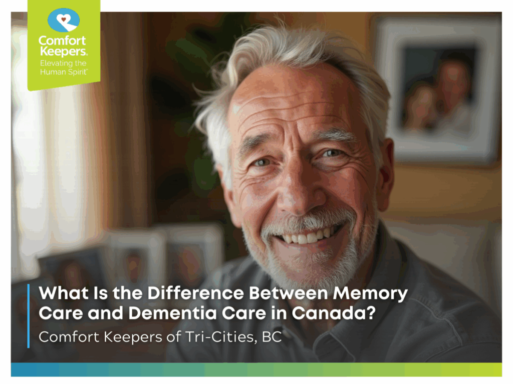 A senior male smiling | What Is the Difference Between Memory Care and Dementia Care in Canada? | Comfort Keepers Tri-Cities