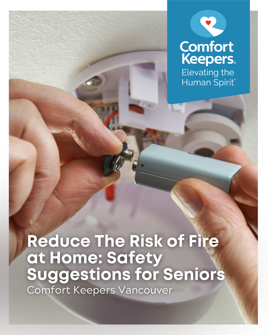 Close up of the inside of a smoke alarm | Reduce The Risk of Fire at Home: Safety Suggestions for Seniors | Comfort Keepers Vancouver | BLOG POST