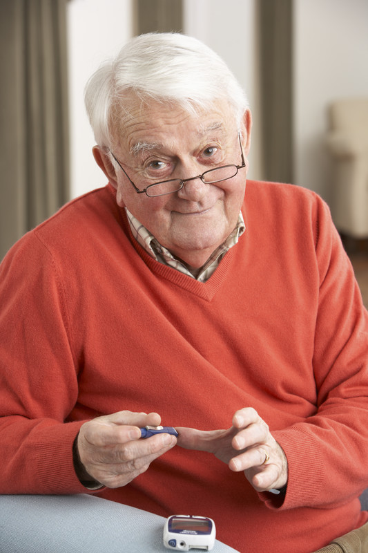 Senior Male taking blood sugar levels | Diabetes Prevention | BLOG POST | Comfort Keepers Vancouver
