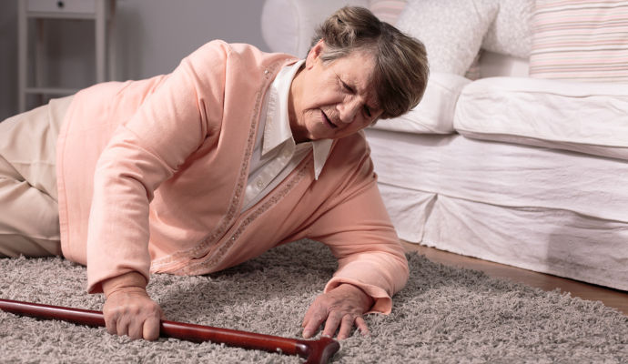 Senior woman fallen to floor | Preventing Senior Falls | BLOG POST | Comfort Keepers Vancouver