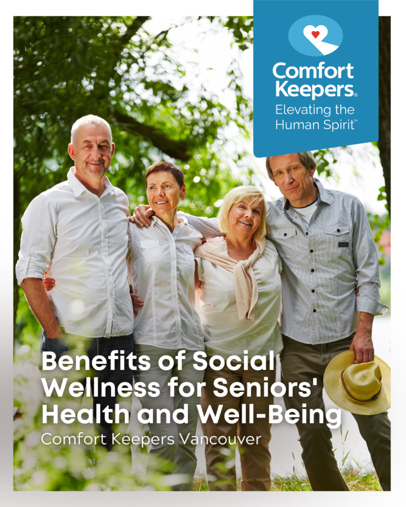 Group of seniors enjoying themselves outdoors | Comfort Keepers Vancouver | Benefits of Social Wellness for Seniors' Health and Well-Being | BLOG POST