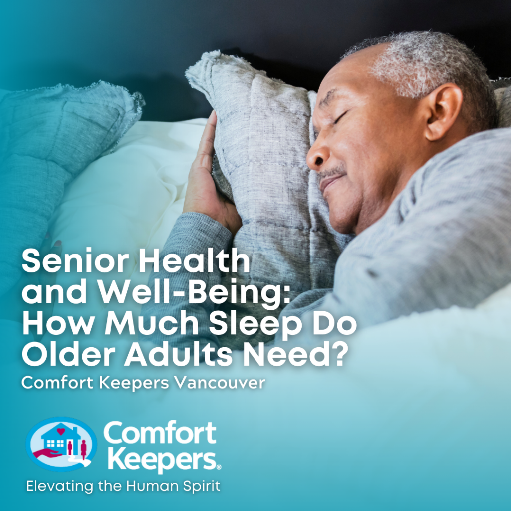 Senior asleep in bed | Senior Health and Well Being | BLOG POST | Comfort Keepers Vancouver