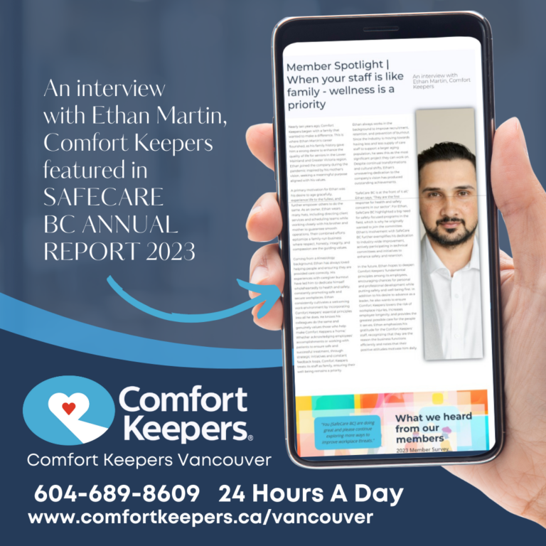 SafeCare BC’s Member Spotlight with Ethan Martin of Comfort Keepers<sup>®</sup> Vancouver 