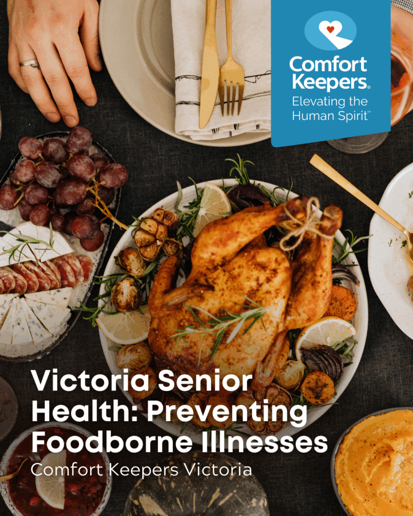 A Roast Chicken dinner laid out on a table | Victoria Senior Health: Preventing Foodborne Illnesses | Comfort Keepers Victoria | BLOG POST