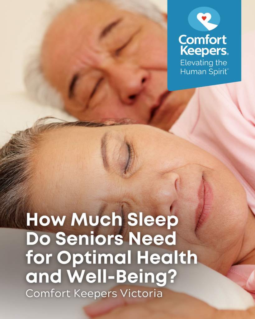 Senior couple asleep in bed | How Much Sleep Do Seniors Need for Optimal Health and Well-Being? | Comfort Keepers Victoria | BLOG POST