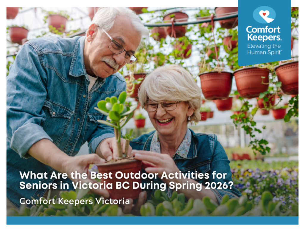 A senior couple at a garden centre |  Best Outdoor Activities for Seniors in Victoria BC During Spring 2026? | Comfort Keepers Victoria