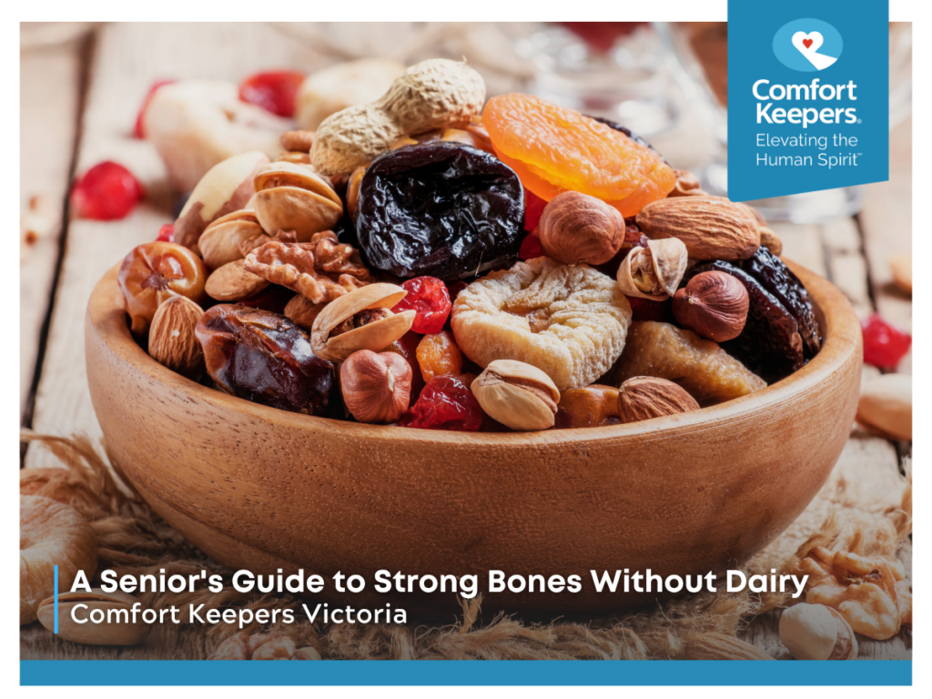 A bowl of healthy nuts | A Senior's Guide to Strong Bones Without Dairy | Comfort Keepers Victoria