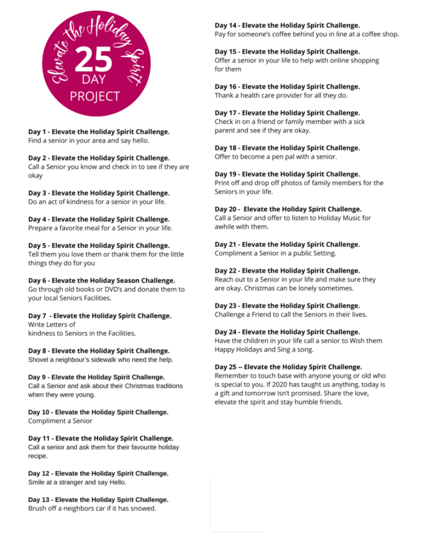 Elevate the Holiday Spirit in 25 Days! | Comfort Keepers Winnipeg | BLOG POST